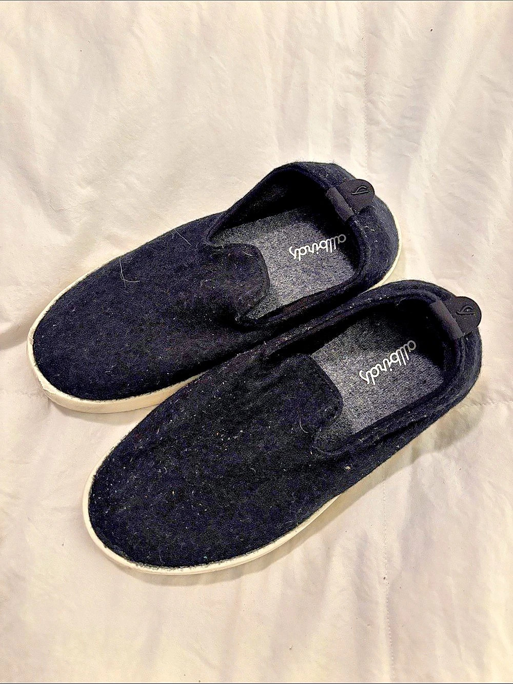 Allbirds Wool Dwellers Wool Slip ons in Black & White Youth 1